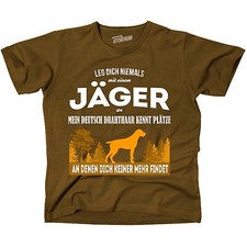 T-Shirt BRAUN JÄGER DEUTSCH DRAHTHAAR kennt Plätze niemand findet Siviwonder 