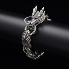 L26 markantes Armband Drache Drachenkopf Drachenschuppen Silber 925