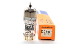 Vintage Siemens Munich E280F Audio Tube, Code B8, Triple Mica, Ring Getter, NOS