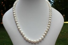 41 cm-55 cm echte Süßwasser Perlen Schmuck Halskette Perlenkette Collier Kette