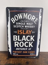 Blechschild BOWMORE Whisky Single Malt Werbeschild Vintage Retro 20x30cm BAR
