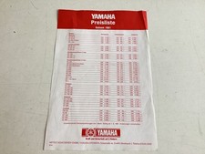 Yamaha Prospekt Brochure Preisliste 1981 original div. Modelle einseitig !