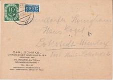HAMBURG-ALTONA / Uhrmacher u. Juwelier Carl Schäkel - Postkarte