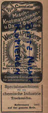 CANNSTADT, Werbung 1902, Werner&Pfleiderer Special-Maschinen