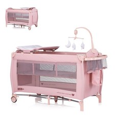 Chipolino Reisebett Bella 2 Ebenen seitlicher Eingang Musikmobile Wickelauflage