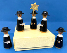 Kurrende Sänger Erzgebirge Pyramidenfiguren 6-8cm 5 Stück DDR /P26.8/11