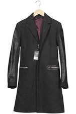 Diesel Mantel Herren Winter Parka Winterjacke Gr. S Wolle Leder Grau #932t22t