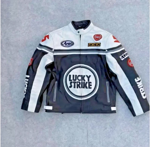 Lucky strike leder - lucky, biker