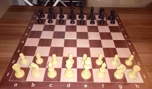Schachbrett mit figuren aus - schachbrett,