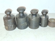 5. Gewichte aus Gusseisen 1 ZPf,  0,50 kg, 500g, 1/2 Pfund, 100g