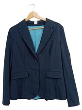 DRYKORN Blazer Sakko Damen Blau Business Langarm Gr. 44 Baumwolle