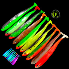 10x 13cm Gummifisch Shad UV