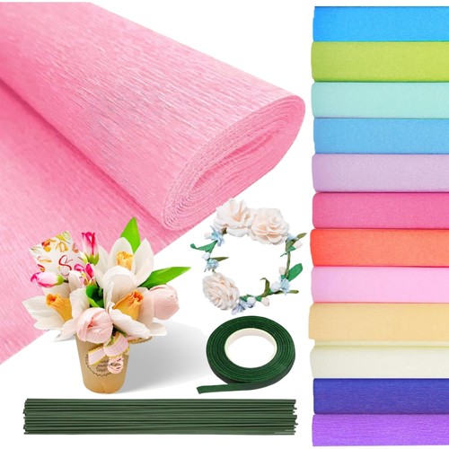 Krepppapier bunt rollen - bunt, 12