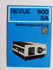 Diaprojektor Revue 600 SA - Bedienungsanleitung Foto-Quelle GmbH