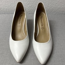 Neu !! Tamaris Pumps Hochzeitsschuhe Weiß Gr. 39 Mit Preisschild Echt Leder
