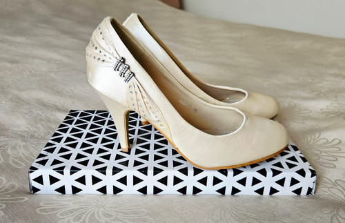 Damen pumps creme - damen, stoff