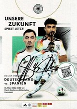 Deutschland U21 DFB Werbekarte 2025 -signiert- Nebel-Brown-Collins-Spanien Spiel