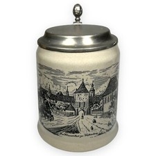 Frauentor Weißenburg Bierkrug 0,5l mit Zinndeckel Seidel Sahm