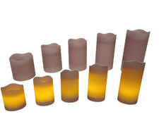 10er Set LED Echtwachskerzen