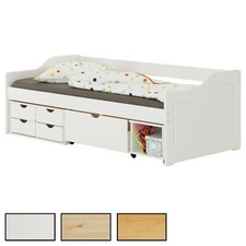 Bett mit stauraum kiefer - mit,