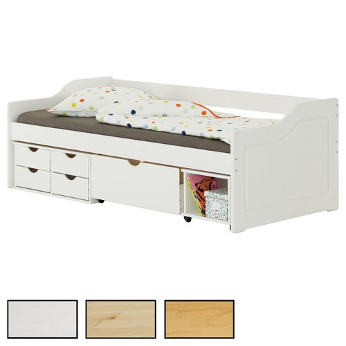 Bett mit stauraum kiefer - mit, stauraum,