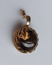 SCHMUCK ANHÄNGER VARIO-CLIP 375 GELBGOLD MIT RAUCHQUARZ SOGNI D'ORO