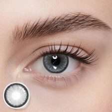 Graue Kontaktlinsen ohne