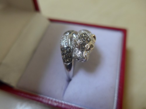 Luxus-Panther-Diamant-Ring