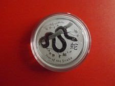 *Australien 1 Dollar 2013 * 1 Oz 999 Silber *Lunar*  Year of the Snake (Ki.Rot)