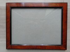 Alter BIEDERMEIER RAHMEN 19.Jahrh., Nussbaumfurnier, Glas, altersbedingt s. gut