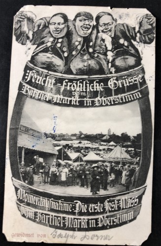 Scherzkarte barthel markt - ak,