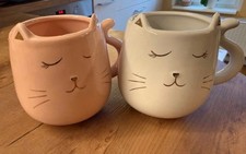 2er Set Tassen mit Katzenmotiv