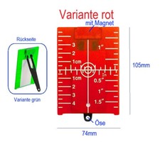 rot Laser Wasserwaage Anstrahlplatte mit Magnet und Öse für Laserwasserwaage