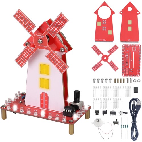 Led windmühle löt bausatz - windmühle,