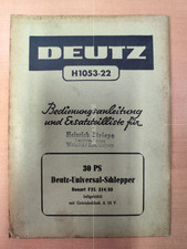 ORIGINAL Deutz 30ps F2L 514/53 Bedienungsanleitung Ersatzteilliste Traktor MK6