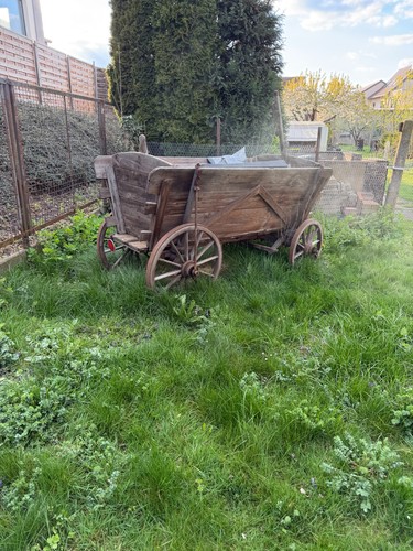 Antiker handwagen leiterwagen - antiker,