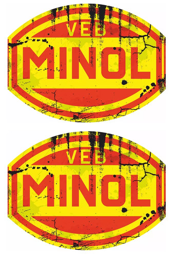Minol aufkleber ddr kult - 2x,