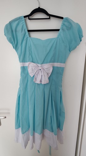 Kleid hellblau weiß alice - kleid,