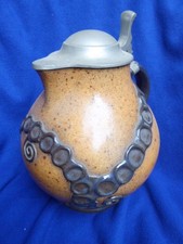 " Reinhold Merkelbach 8059 " Jugendstil Steinzeug Krug / Kanne," Ludwig Leybold"