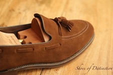 Loake 1880 Quasten Braun Wildleder Leder Schuhe Halbschuhe Herren UK 9 F US 10 EU 43