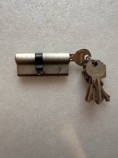 Ikon Schließzylinder, Doppelzylinder, mit 8 Schlüssel, Edelstahl