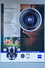 CARL ZEISS Datenblatt Biogon T* 2,8/25 Prospekt ZM LEICA-M-Bajonett