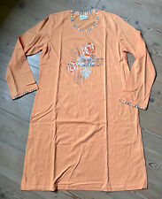 RINGELLA ? Nachthemd 40 M 3/4 Arm Langarm Rosen ? Blumen Orange NEU