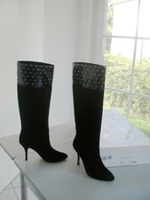 ORIG.EMILIO PUCCI VELOURLEDER STIEFEL SCHWARZ GR. 38 NEUW. NP 890€!