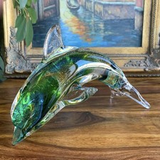 Glasfigur Delfin Skulptur Glas