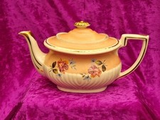 Hübsche Vintage Teekanne Rosa m. Rosen Gibsons Georgian England