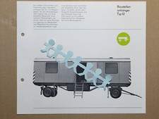 Baustellenanhänger Bauwagen Typ 12 Kopie Werbung Anhänger DDR 1960er/1970er Jahr