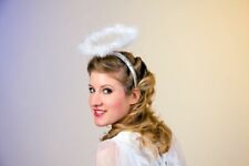 Heiligenschein aus Marabufedern auf Haarreif