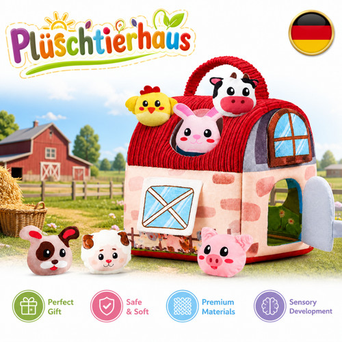 Sensorisch plüsch bauernhof - plüsch,