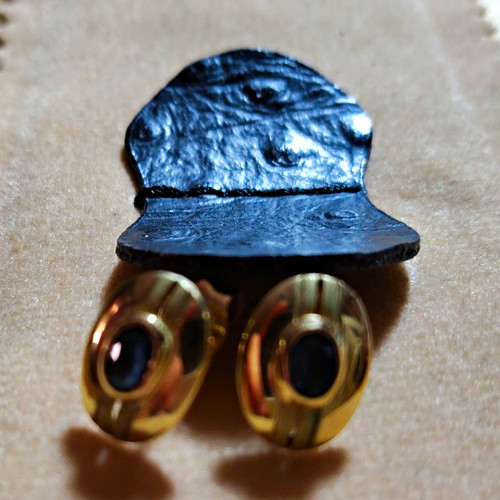333 gelbgold ohrstecker oval - ,